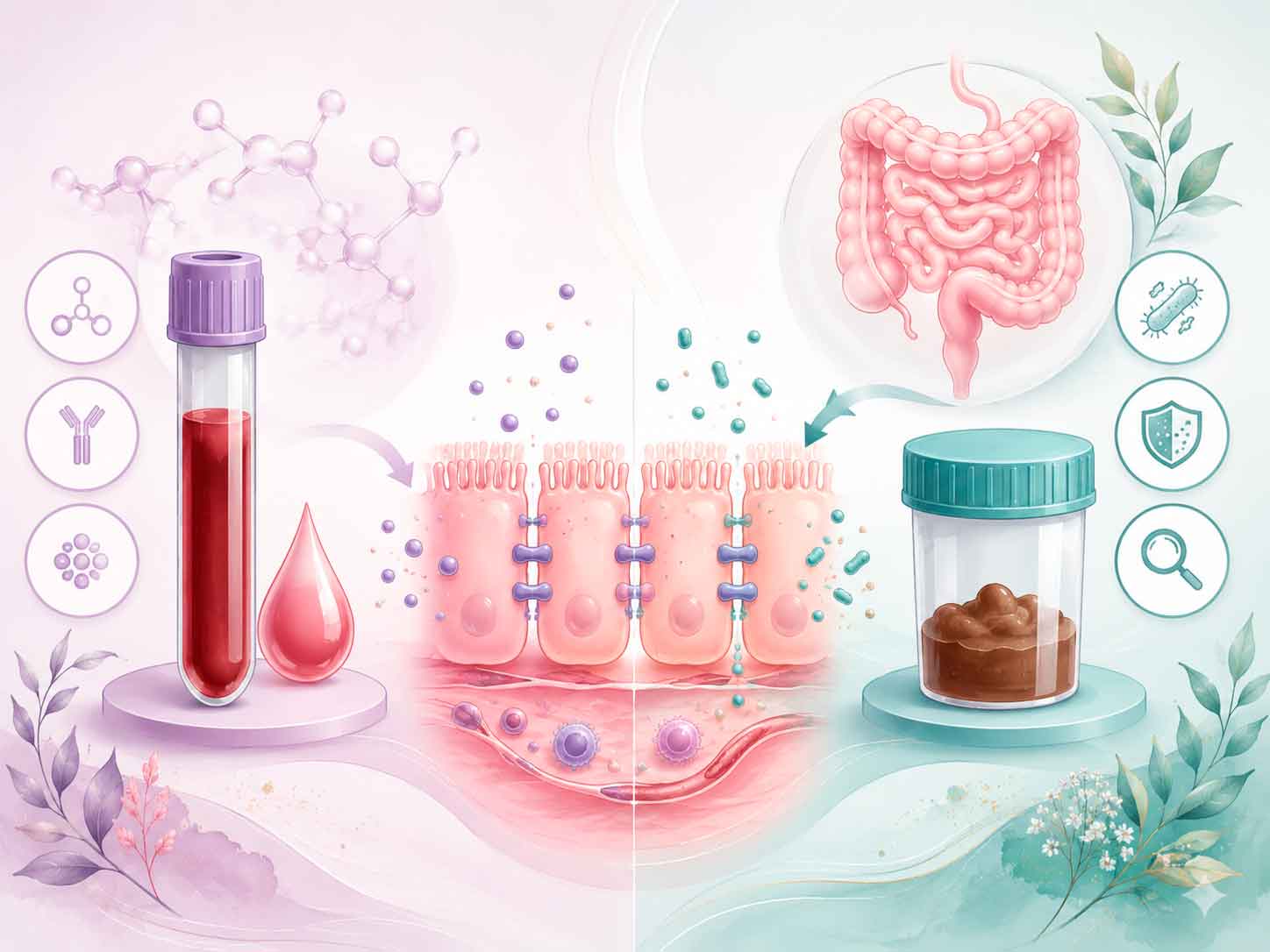 Permeabilidad intestinal en sangre versus heces